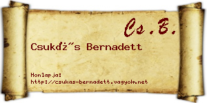 Csukás Bernadett névjegykártya